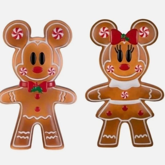 24 inch LED Lighted Gingerbread Mickey Minnie Blow Mold Outdoor Christmas Décor - Picture 2 of 10